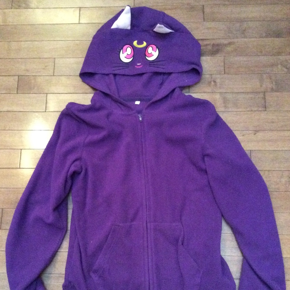 Sailor Moon Luna fleece hoodie